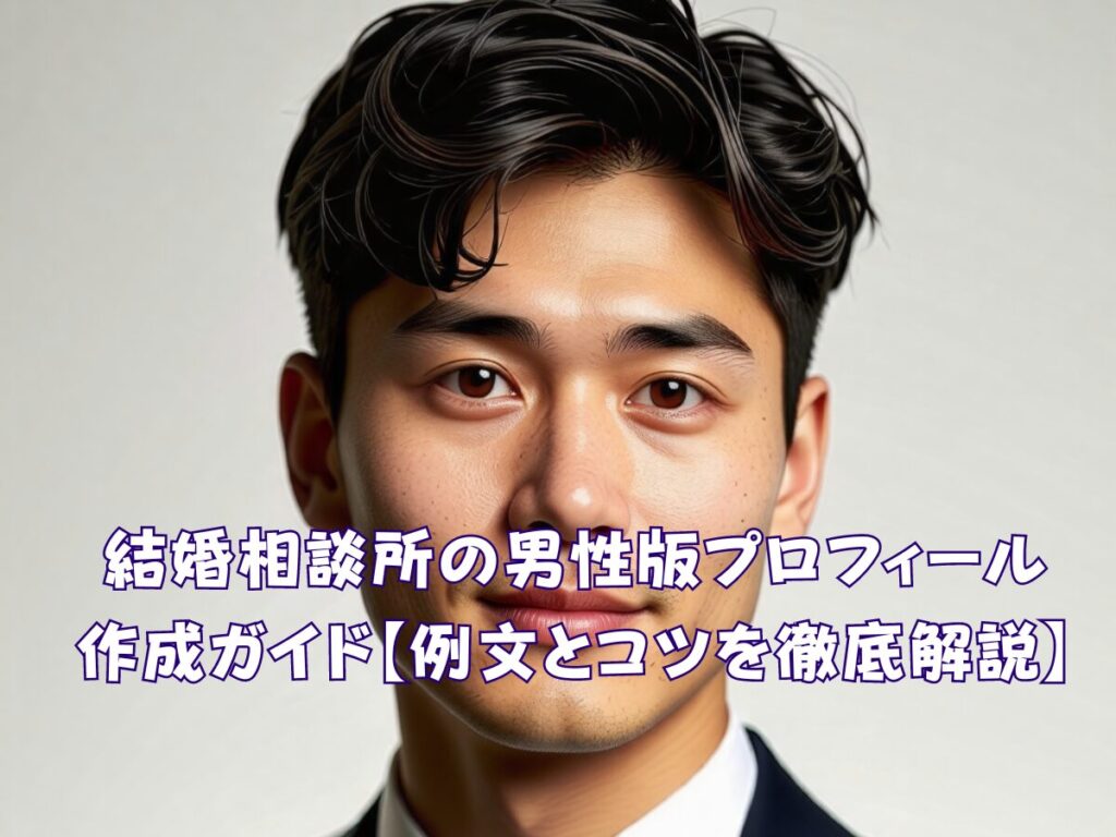 結婚相談所の男性版プロフィール作成ガイド【例文とコツを徹底解説】