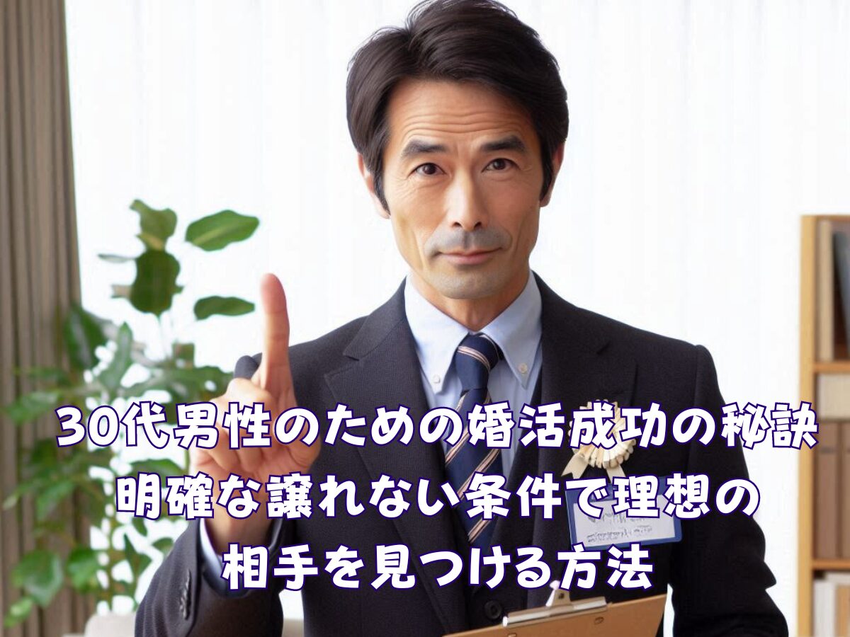 30代男性のための婚活成功の秘訣：明確な譲れない条件で理想の相手を見つける方法